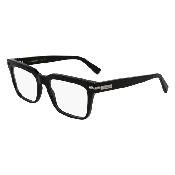 Ferragamo SF3014 001 Montatura da Vista Quadrata in Acetato Nero