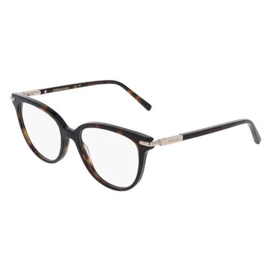 Ferragamo SF3026 242 Occhiali da Vista Farfalla Acetato Havana