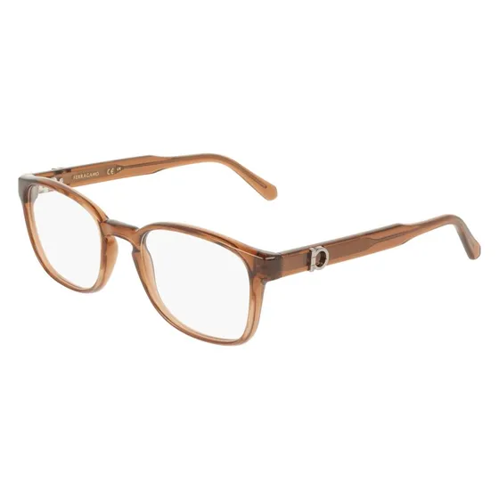 Ferragamo SF3027E 232 Montatura da Vista Uomo Marrone Geometrica