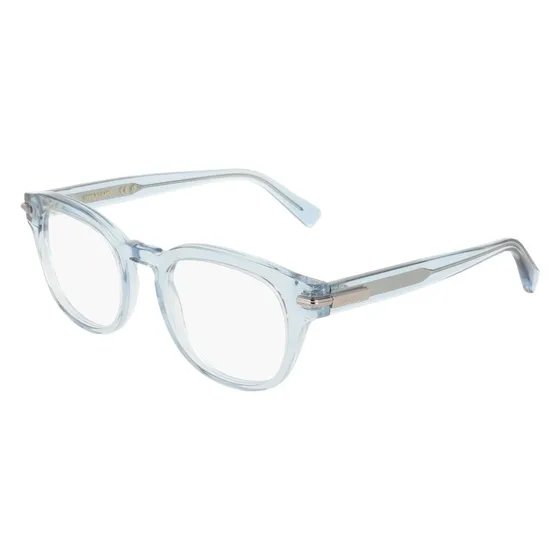 Ferragamo SF3033 450 Occhiali da Vista Geometrici in Acetato Azzurro