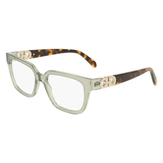 Ferragamo SF3056 313 Montatura Occhiali da Vista Verde Quadrata