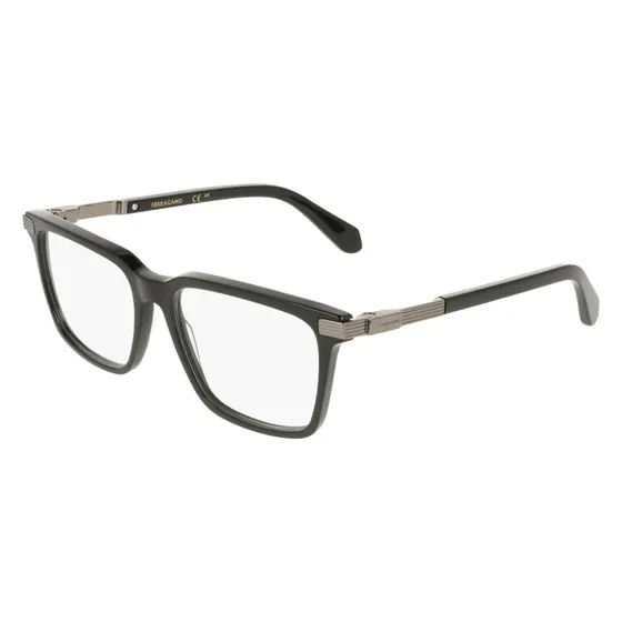 Ferragamo SF3065 001 Montatura Occhiali da Vista Quadrata in Acetato Nero