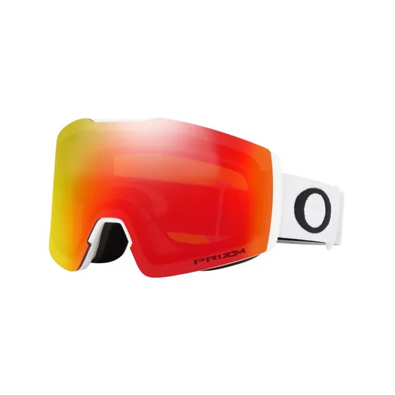 Oakley Fall Line M Maschera da Sci Prizm Bianco Arancione