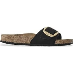 Birkenstock Madrid Big Buckle Sandali in Pelle Nabuk Nero