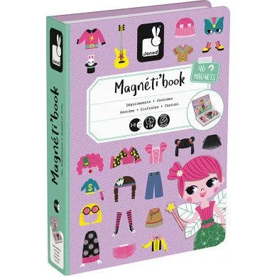 Janod Magnet Book Costumi Ragazze - Gioco Magnetico Educativo