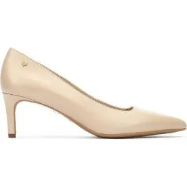 Martinelli Fonte Scarpe in Pelle Beige con Tacco Medio