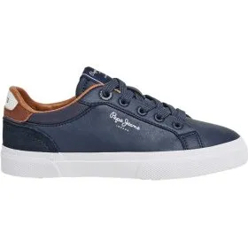 Pepe Jeans Kenton Court Blu Navy - Scarpe da Tennis Junior 32