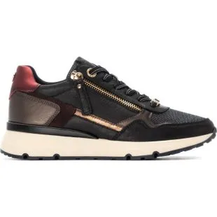 Carmela Sneakers in Pelle Nere con Dettagli Metallizzati
