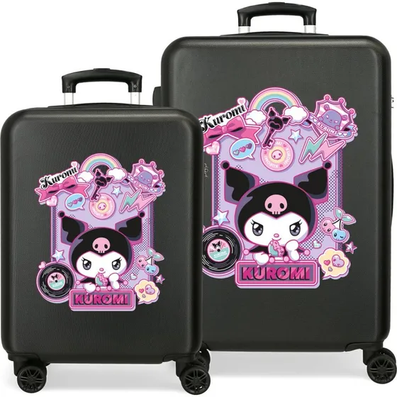 Set Valigie Sanrio Kuromi Wonder Fest ABS Nero