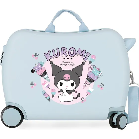 Valigia Sanrio Kuromi Azzurra 34L in ABS con Ruote