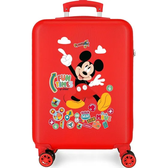 Disney Valigia Cabina Mickey Fun Times ABS Rossa 55cm