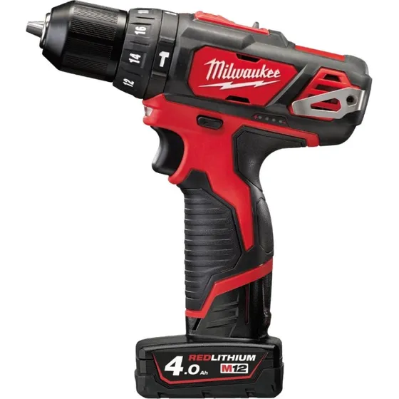 Milwaukee M12 BPD-402C Trapano Avvitatore 12V con Percussione 2 Batterie 4Ah