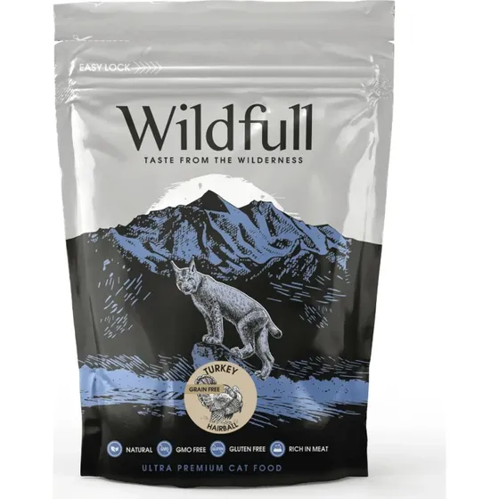 Wildfull Turkey Hairball Crocchette per Gatti Adulti Grain Free 400g