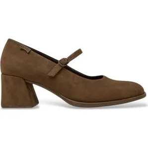 Camper Kora Scarpe con tacco in pelle marrone