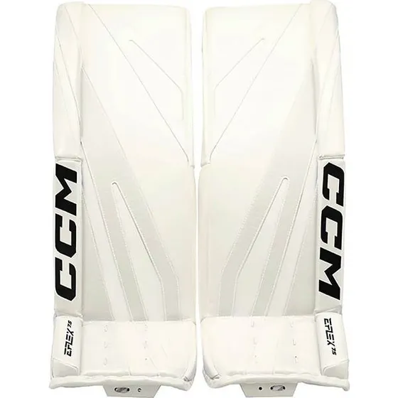 CCM Goalie Leg Pads EFLEX 7.5 Sr Bianco