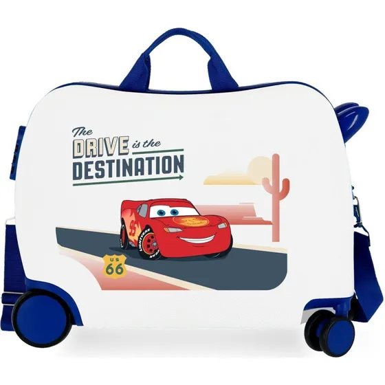 Disney Cars Valigia per Bambini ABS con Ruote - Bianco