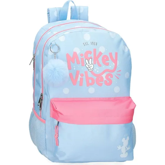 Disney Zaino Scolastico Mickey Vibes Azzurro 44cm