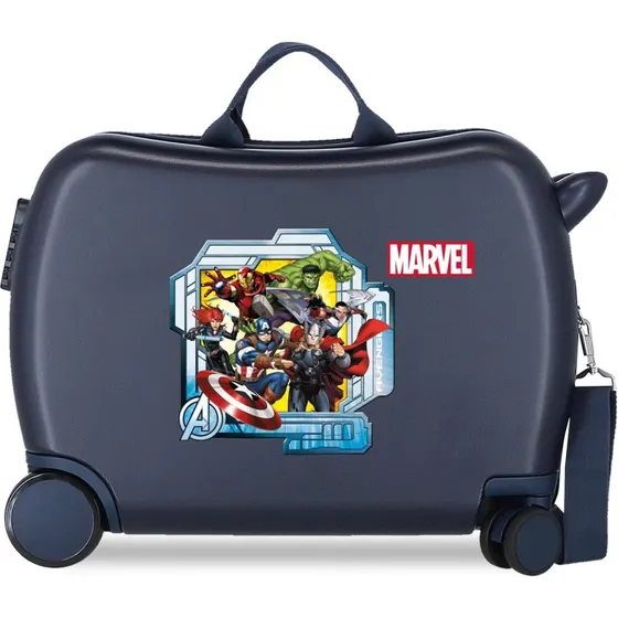 Marvel Valigia Infantile Avengers 2 Ruote Multidirezionali Blu Navy