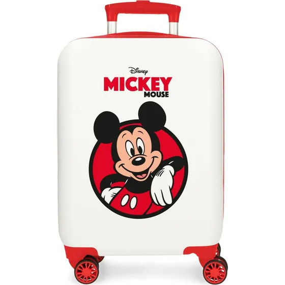 Disney Valigia da Cabina Mickey Mouse Rossa e Bianca 33L
