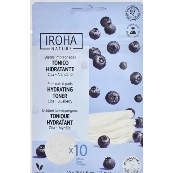 Iroha Nature Hydrating Toner Dischetti Pre-Imbevuti 10 unità