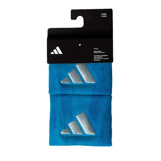 Polsini Adidas Blu con Logo Grande (Confezione da 2)