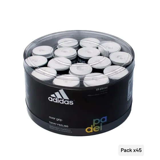 Secchio Adidas Overgrip Microforato Bianco (45 pezzi)
