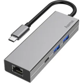 Hama HUB USB Type C 3.1 con LAN e Power Delivery
