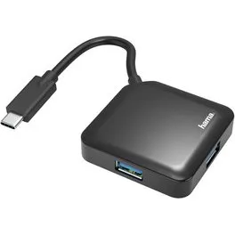 Hama Hub USB Type C da tavolo 4 porte nero
