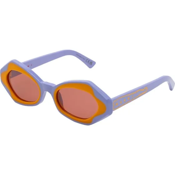 Marni Unlahand D7V Occhiali da Sole Rotondi in Acetato Viola