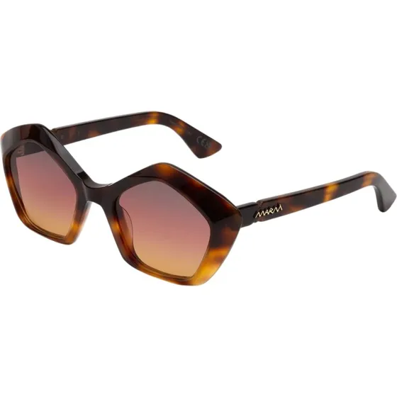 Marni ZXY Eluvi Occhiali da Sole Geometrici Havana