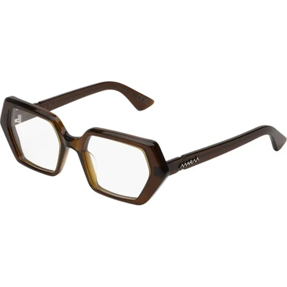 Marni 5LL Zunari Occhiali da Vista Geometrici in Acetato Marrone
