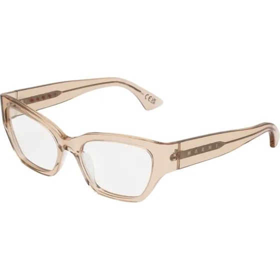 Marni LSY Iyora Montatura da Vista Squadrata in Acetato Beige