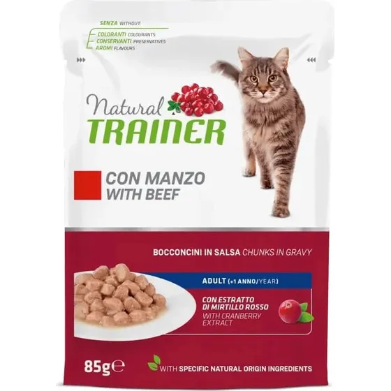 Natural Trainer Adult Sterilised con Manzo - 85 g