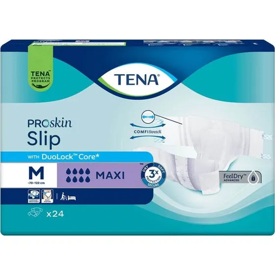 Tena Slip ProSkin Maxi M - Pannolini per Incontinenza 24pz