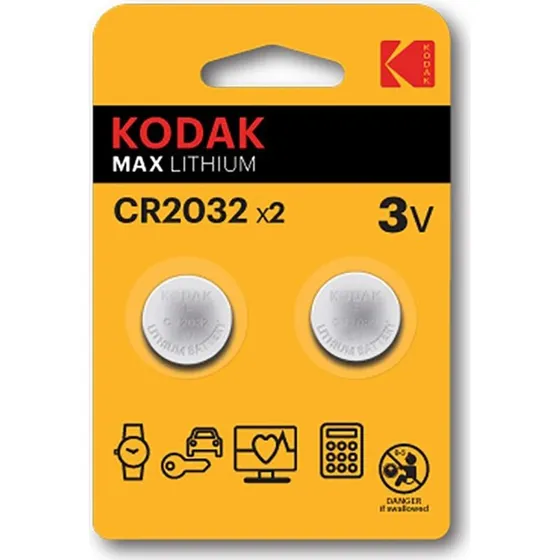 Kodak CR2032 Pile 3V Litio 2 Pezzi