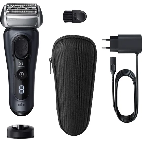 Braun Series 8 8413s Wet&Dry con custodia da viaggio, Grigio