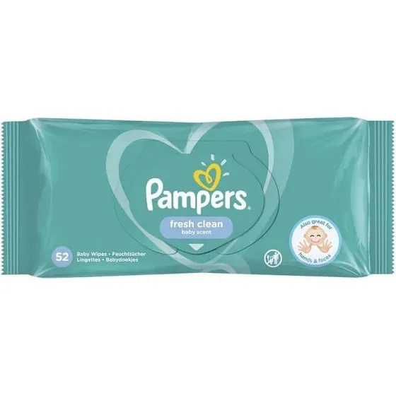 Pampers Fresh Clean Salviettine Umidificate, 52 pezzi