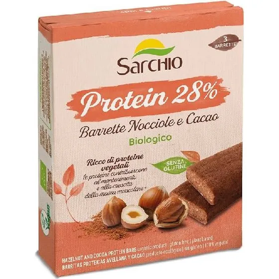 Sarchio Barrette Protein Nocciole e Cacao Senza Glutine