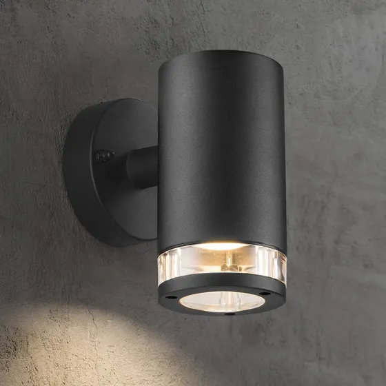 Nordlux Applique da Esterno Birk Black - Design Cilindrico