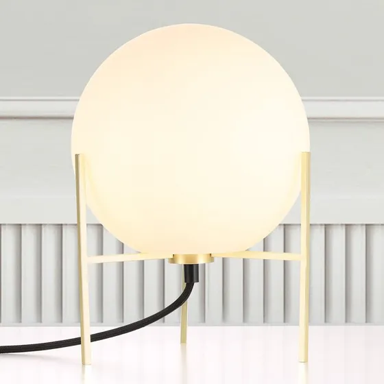 Nordlux Lampada da Tavolo Alton White in Vetro e Ottone