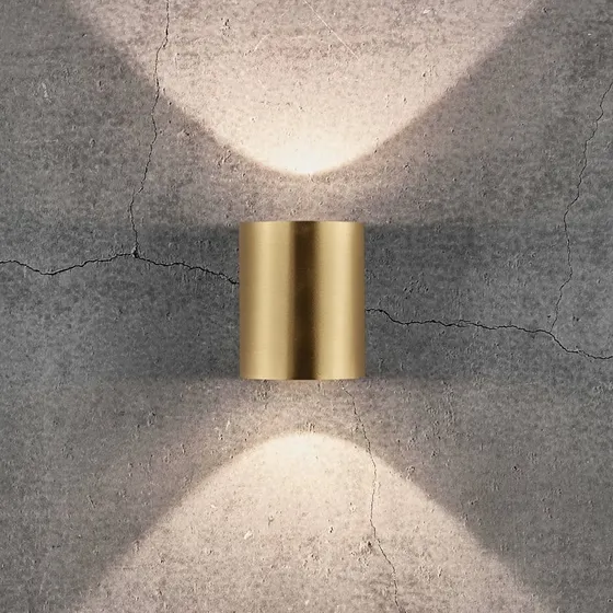 Nordlux Applique Canto 2 Ottone 10 cm Luce Up/Down IP44
