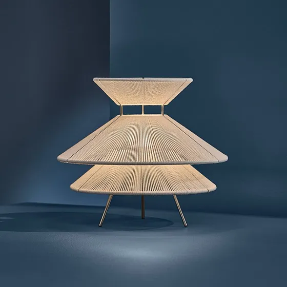 Frandsen Lampada da Tavolo Kiku Bianco Ø35,5 cm