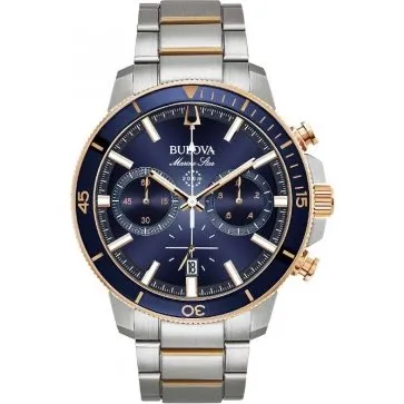 Bulova Marine Star Crono 98B301 45 mm Acciaio Rose-Gold