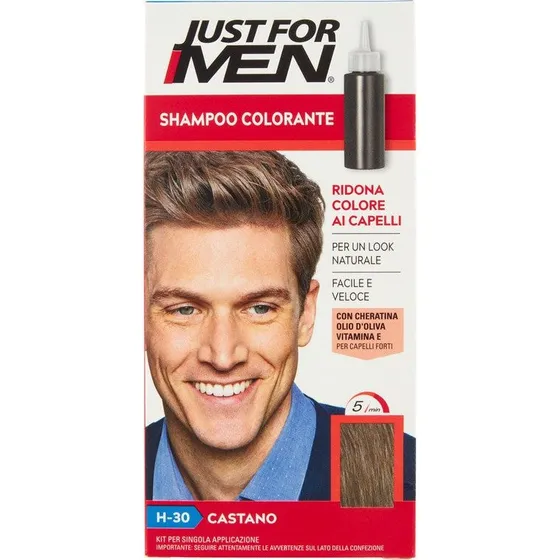 Just For Men Shampoo Colorante H30 Castano 98 g