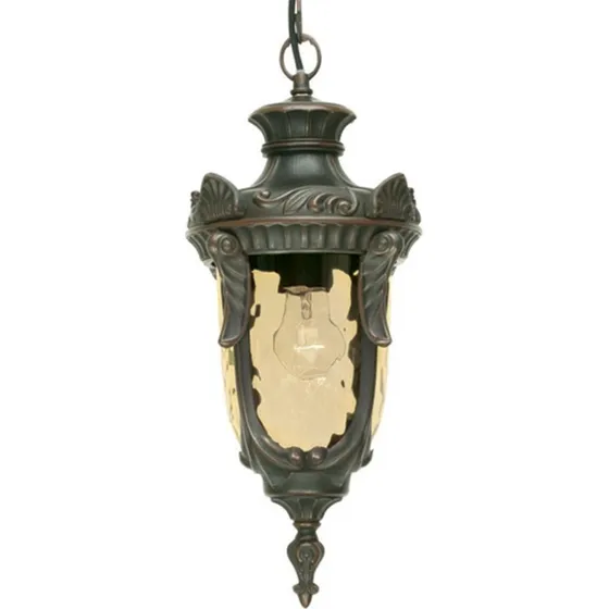 Elstead Lampada a sospensione Philadelphia, Bronzo/Ambra, IP43