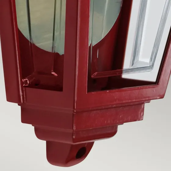 Elstead Applique da esterno Deco Lane Rossa, Lanterna IP44