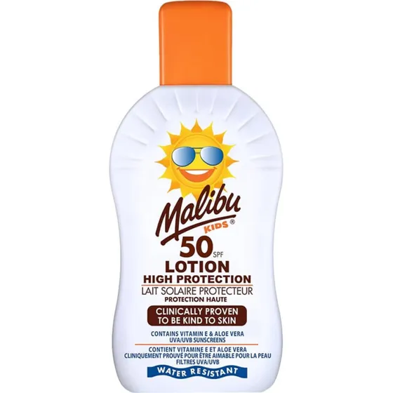 Malibu Kids Sun Lotion SPF 50 Protezione Solare Bambini 100 ml