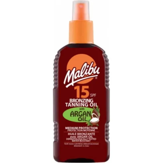 Malibu Bronzing Tanning Oil Spray Argan Oil SPF 15 - 200 ml