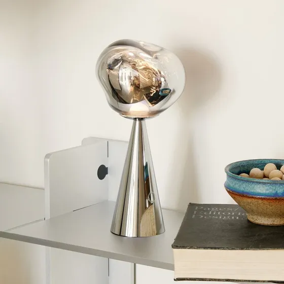 Tom Dixon Melt Portable Lampada da tavolo LED ricaricabile, Argento