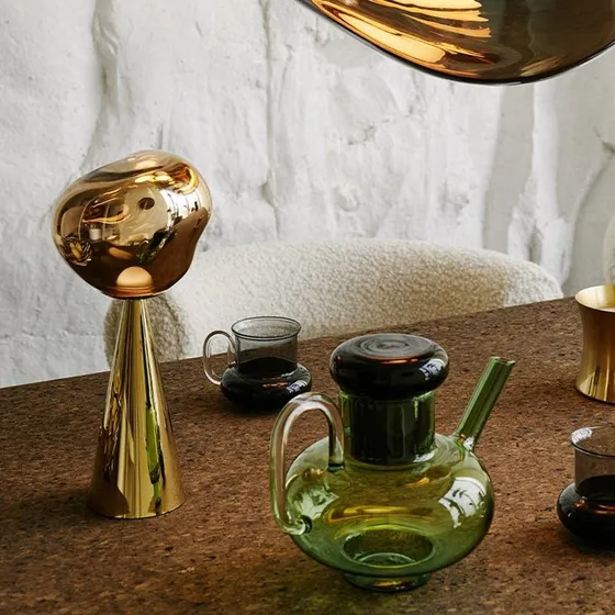 Tom Dixon Lampada da Tavolo Melt Portable Gold